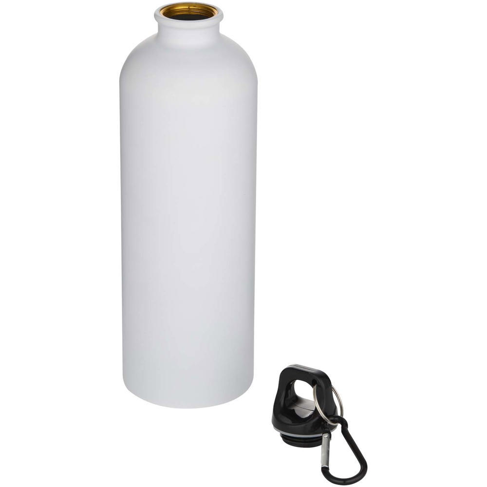Oregon 750 ml matte RCS-zertifizierte, einwandige Trinkflasche aus recyceltem Edelstahl mit Karabinerhaken weiss