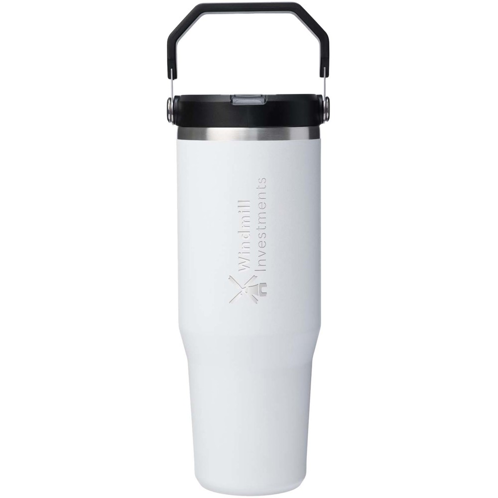 Stanley IceFlow™ 2.0 890 ml Thermobecher aus Edelstahl mit Flip Strohhalm Weiss