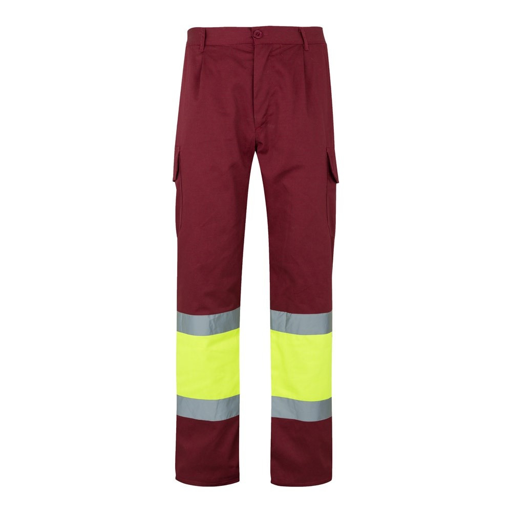 VL ATHENA. Zweifarbige Hose aus Twill (210 g/m²), gefüttert, mit mehreren Taschen, aus Baumwolle (20