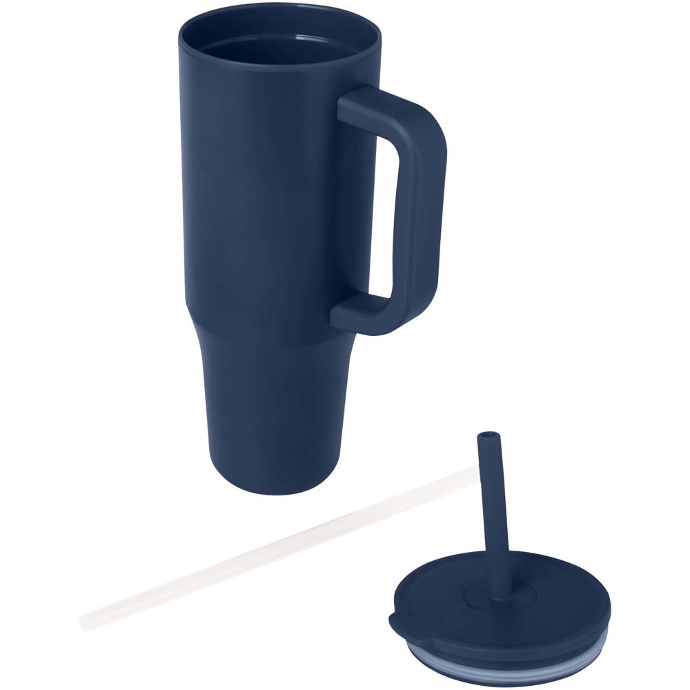 Brady 900 ml RCS-zertifizierter Isolierbecher mit Silikon Trinkhalm navy