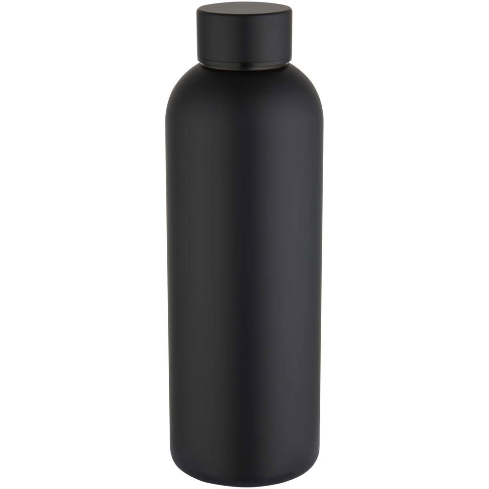 Bouteille d’eau Spring de 750 ml en acier inoxydable recyclé certifié RCS à simple paroi noir
