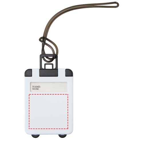 Étiquette à bagage Traveler blanc