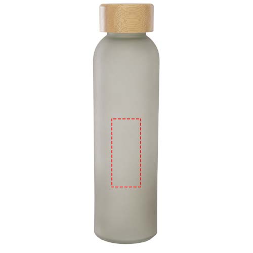 Lume 500 ml Flasche aus mattiertem Kalknatronglas mit Bambusdeckel grau