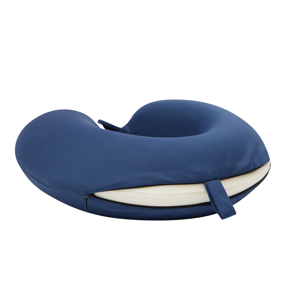 Nackenkissen Memory-Foam blau