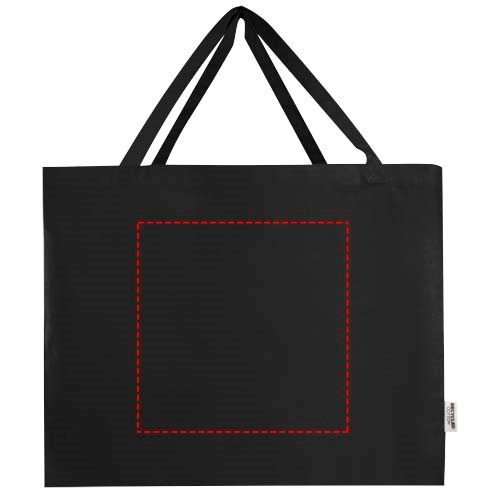 Odessa 220 g/m² Baumwoll Tragetasche aus GRS recycelter Baumwolle 40L schwarz