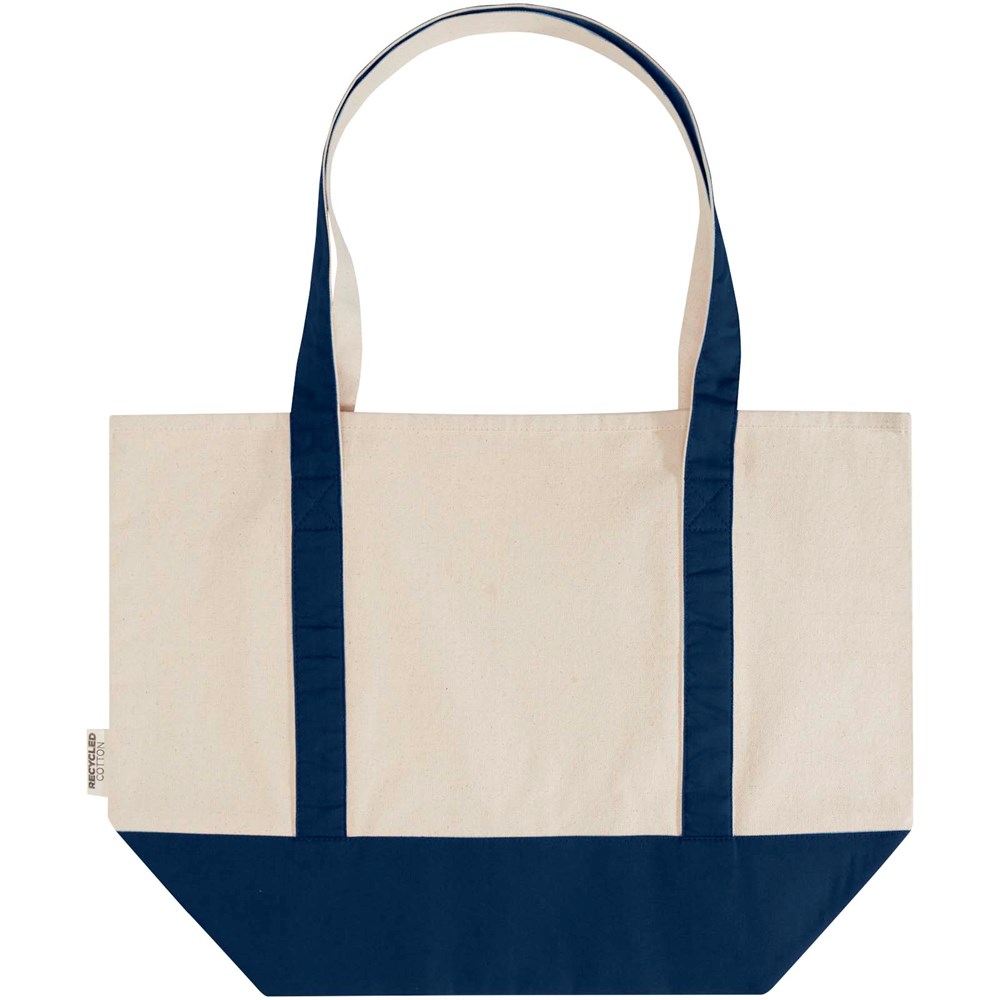 Sam 320 g/m² Tragetasche aus GRS recycelter Baumwolle navy, natur