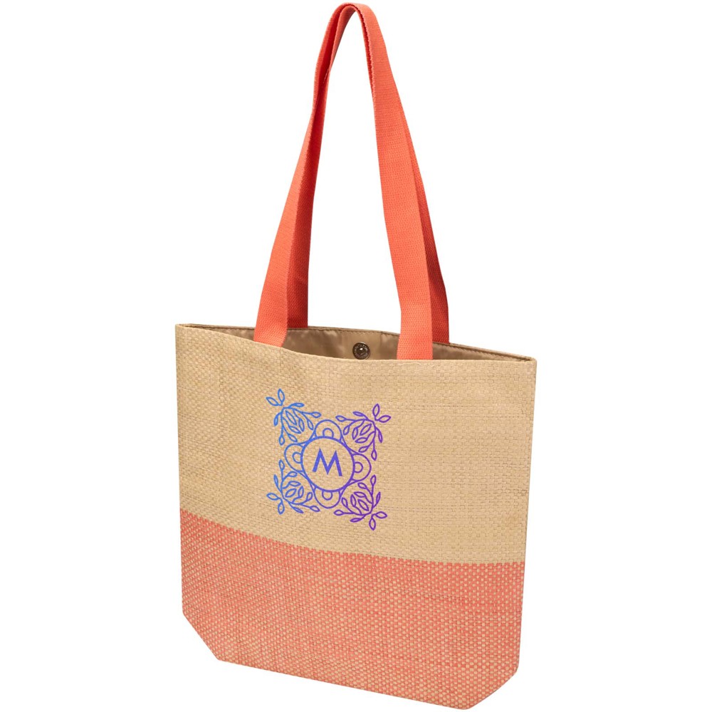 Sac fourre-tout en papier paille Rhythm, 10 L Brique