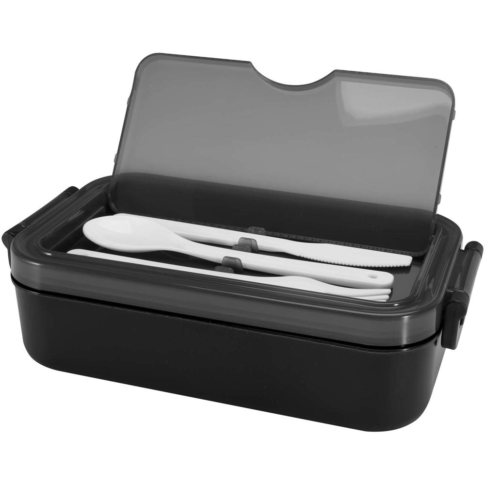 Snappy Lunchbox und Besteckset schwarz