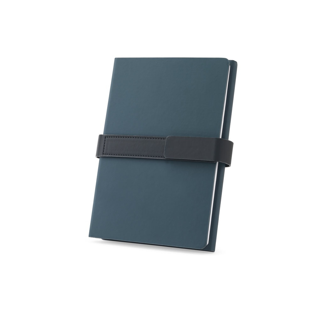 SANDERSON. A5 Notizbuch aus PU (50% recycelt) mit zwei Blöcken: linierte Seiten und unlinierte Seite