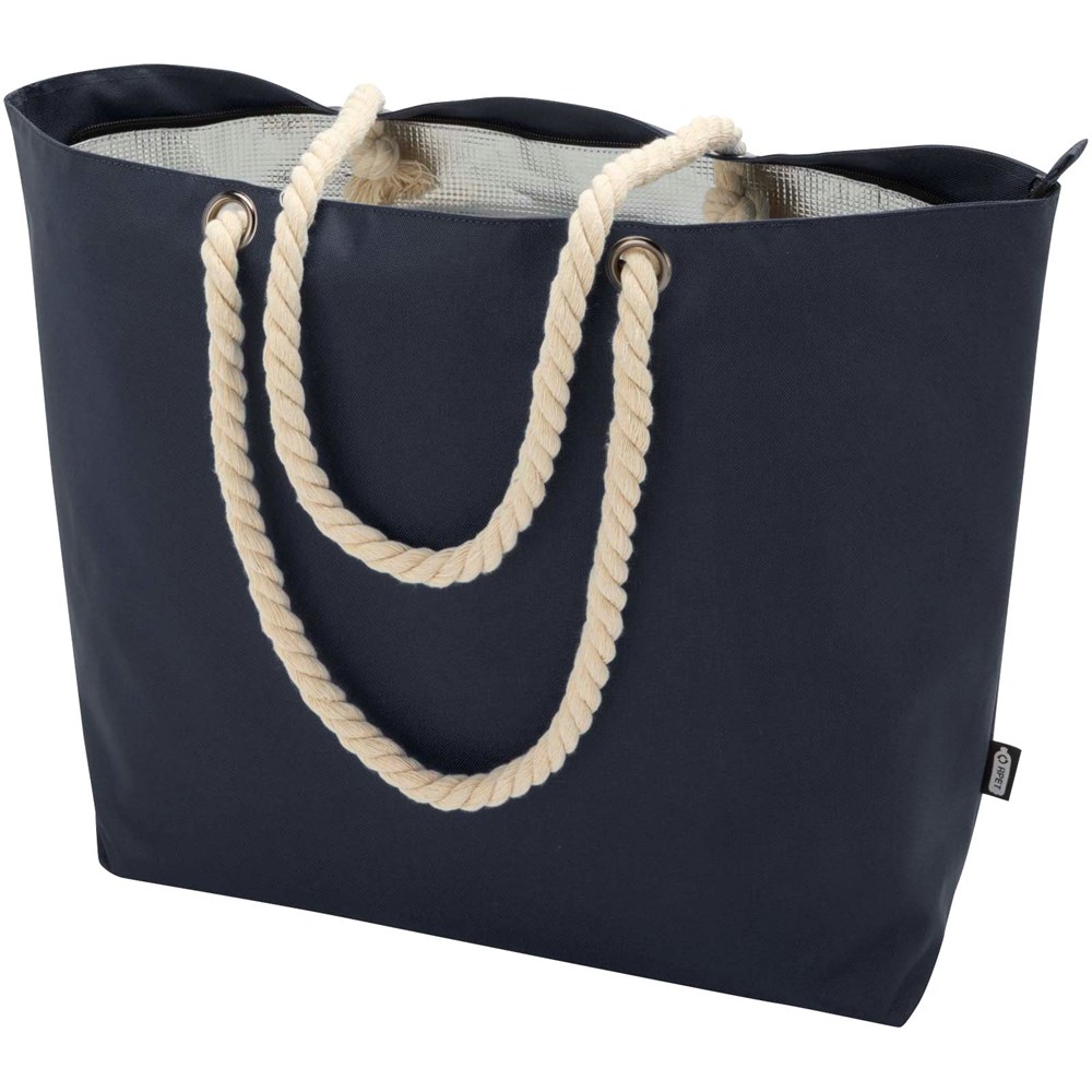 Panama Strandkühltasche mit Kordelgriffen aus recyceltem GRS-Material, 23L navy
