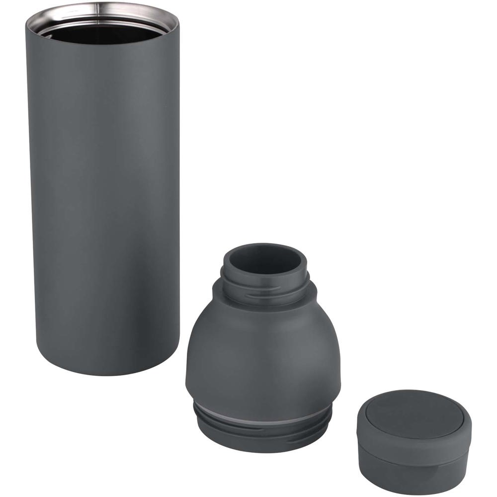 Bouteille avec isolation sous vide Illuminate double paroi de 650 ml en acier inoxydable recyclé certifié RCS Gris crépuscule