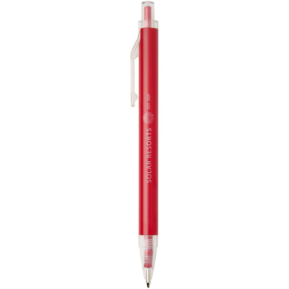 Stylo à bille Spectrum en aluminium recyclé (encre bleue) rouge