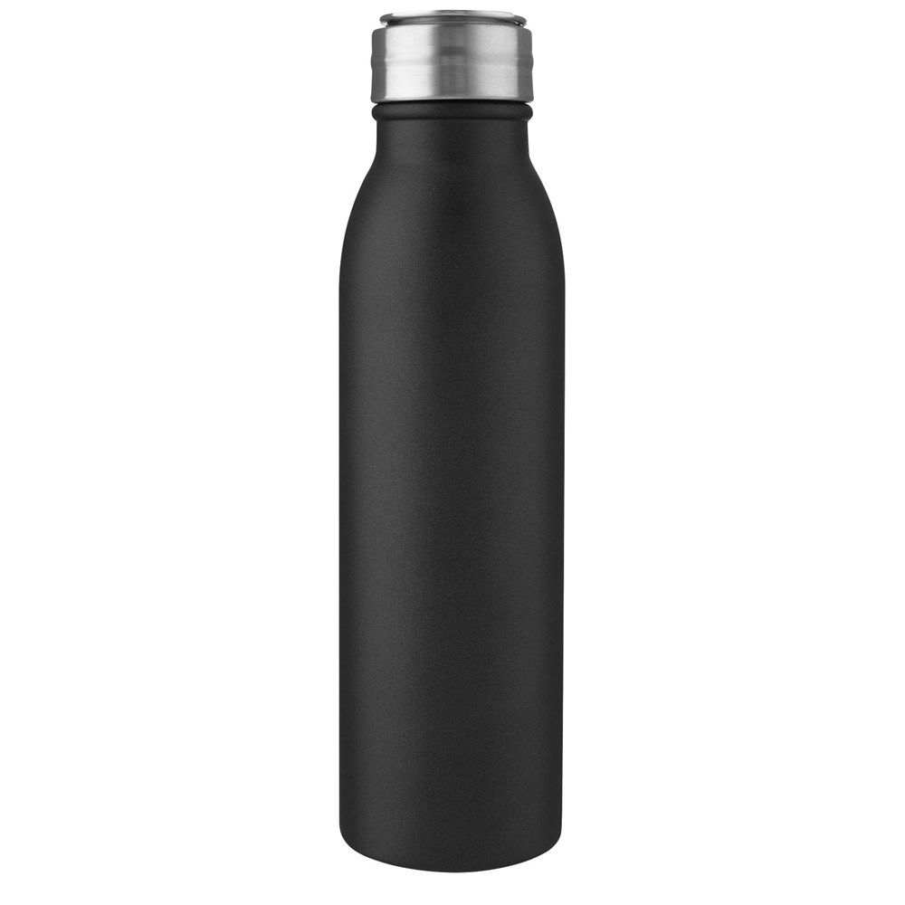 Bouteille d'eau Harper de 720 ml en acier inoxydable certifié RCS avec boucle métallique Noir
