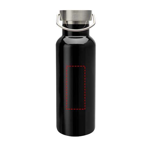 Bouteille d’eau Thor de 500 ml en acier inoxydable certifié RCS Noir