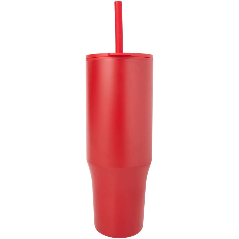 Brady 900 ml RCS-zertifizierter Isolierbecher mit Silikon Trinkhalm rot