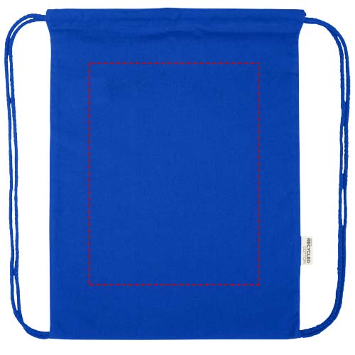 Sac de 5 L avec cordon Oregon Blend en coton recyclé 140 g/m² certifié GRS bleu roi