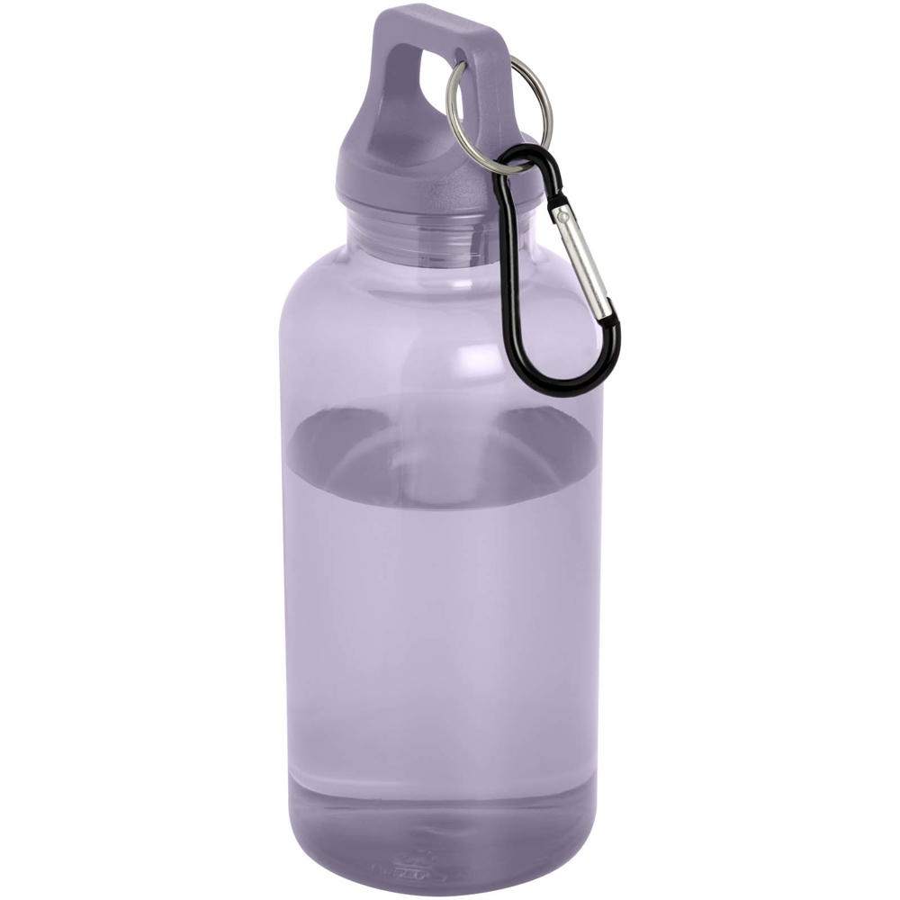 Bouteille d'eau Oregon de 400 ml en plastique recyclé avec mousqueton Lilas