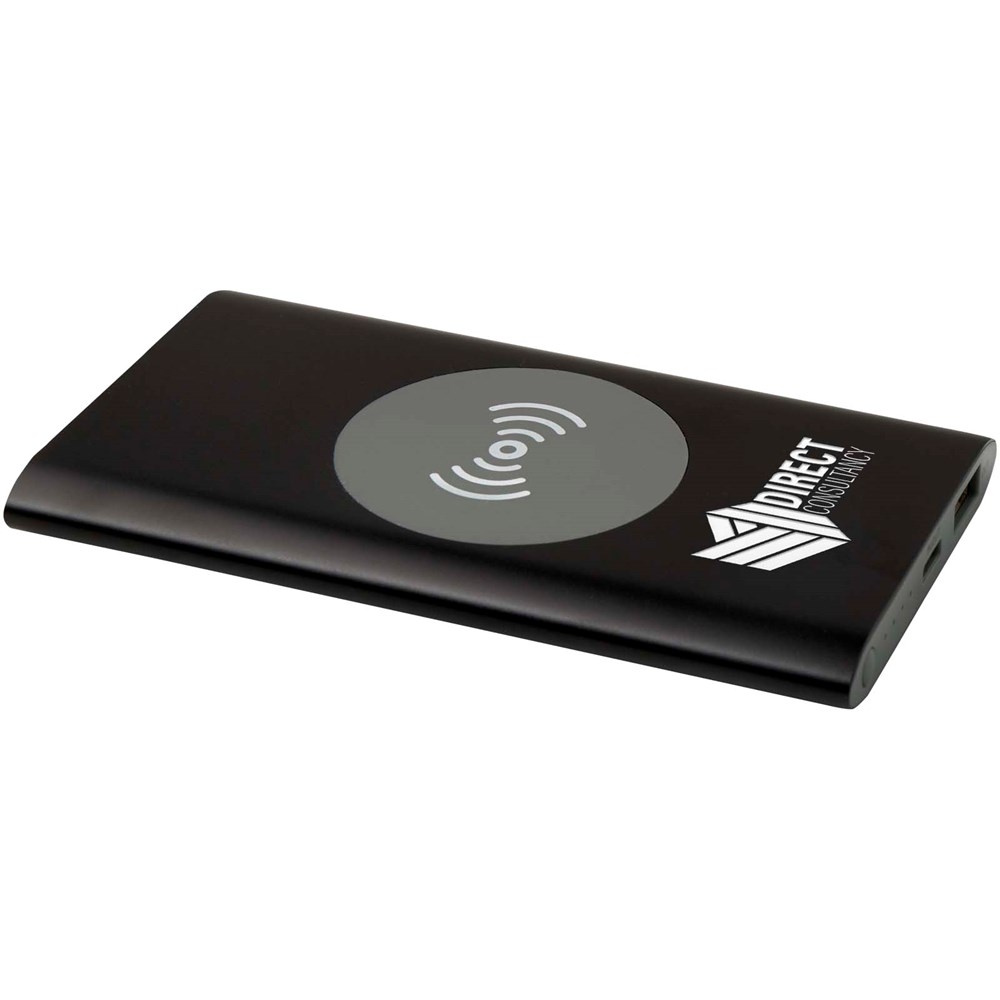 Juice 4000 mAh Typ-C kabellose Powerbank aus recyceltem Aluminium schwarz