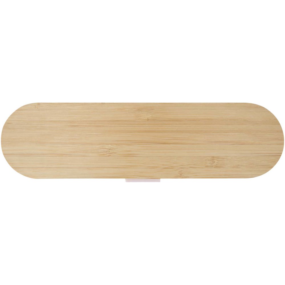 Ensemble de couverts Runa avec couvercle en bambou Rose clair