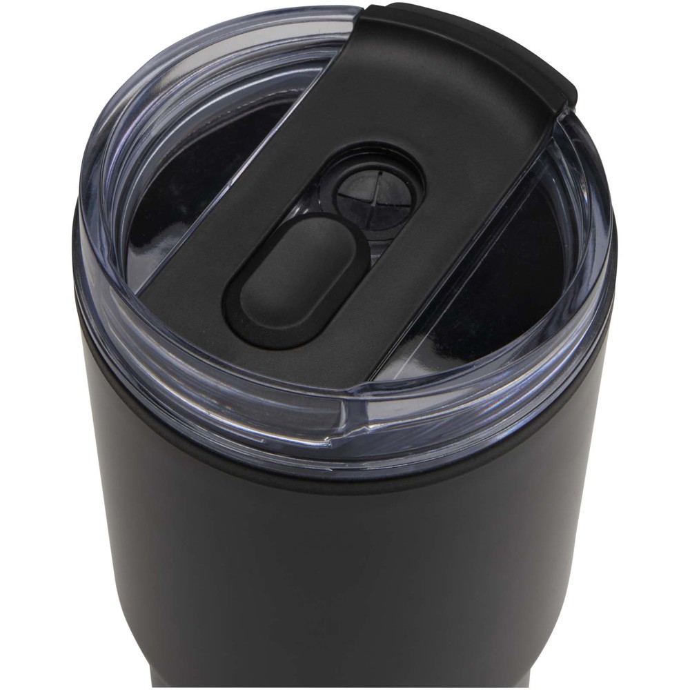 Gobelet isotherme à double paroi Westin 540 ml en RCS recyclé, avec paille Noir