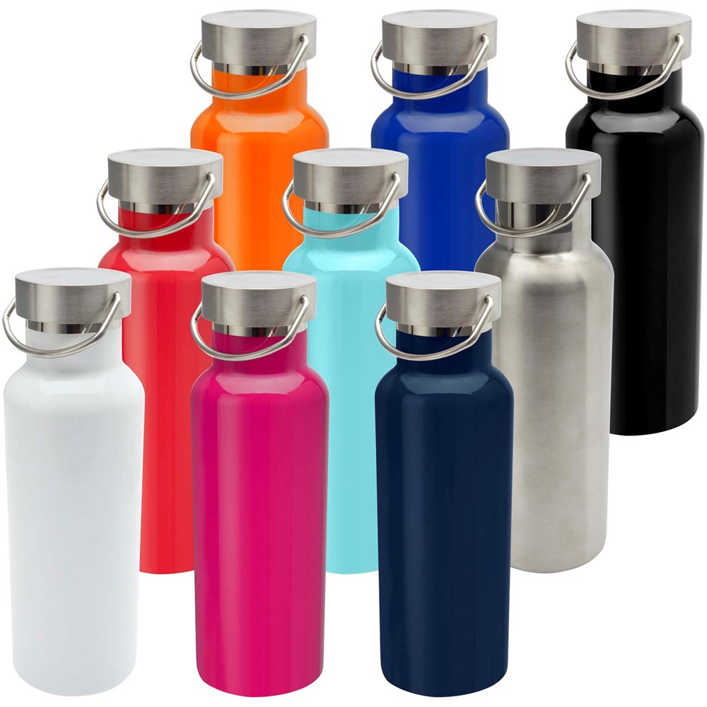 Bouteille d’eau Thor de 500 ml en acier inoxydable certifié RCS Noir