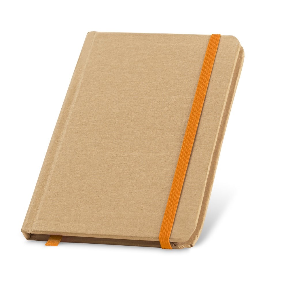 FLAUBERT Notizbuch mit Hardcover aus Karton, 160 unlinierten orange