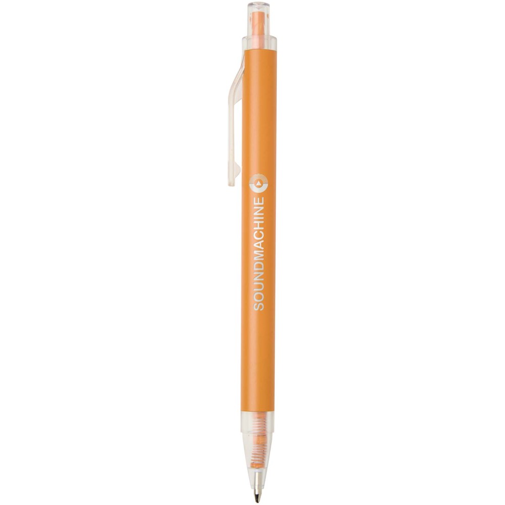 Stylo à bille Spectrum en aluminium recyclé (encre bleue) orange