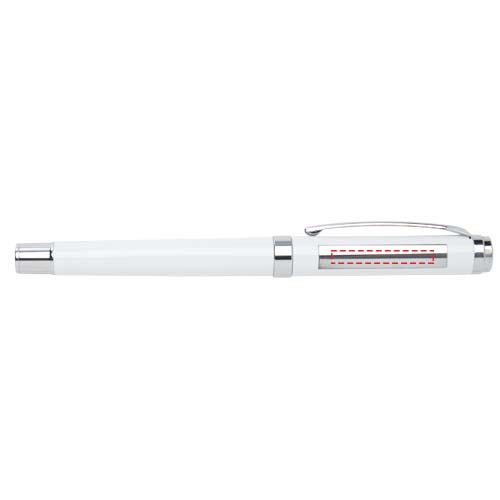 Ensemble carnet à couverture rigide A5 et stylo roller Legato Elegance Blanc, Blanc