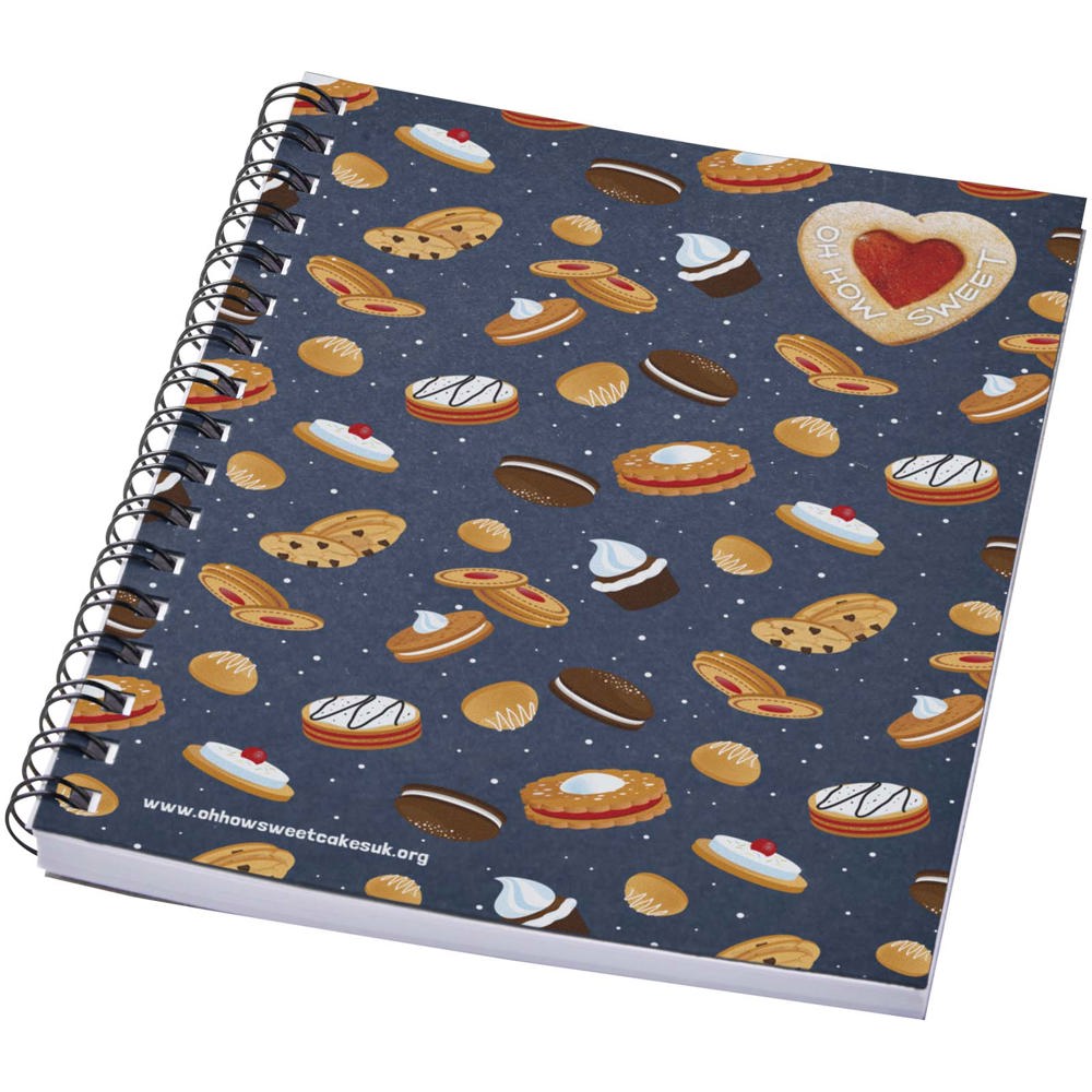 Desk-Mate® A6 farbiges Notizbuch mit Spiralbindung dunkelblau