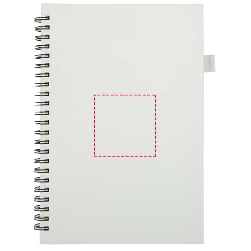 Cahier à spirales Liss A5 à couverture rigide en plastique recyclé blanc