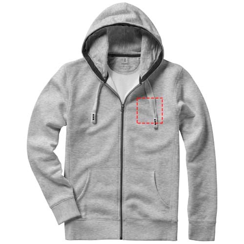 Arora Kapuzensweatjacke für Herren grau meliert