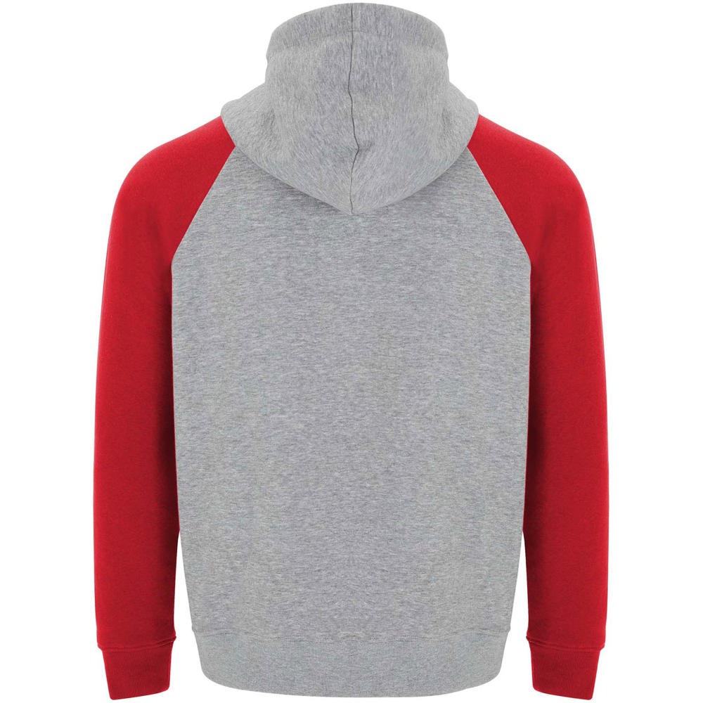 Badet zweifarbiger Kapuzenpullover für Kinder heather grau, rot