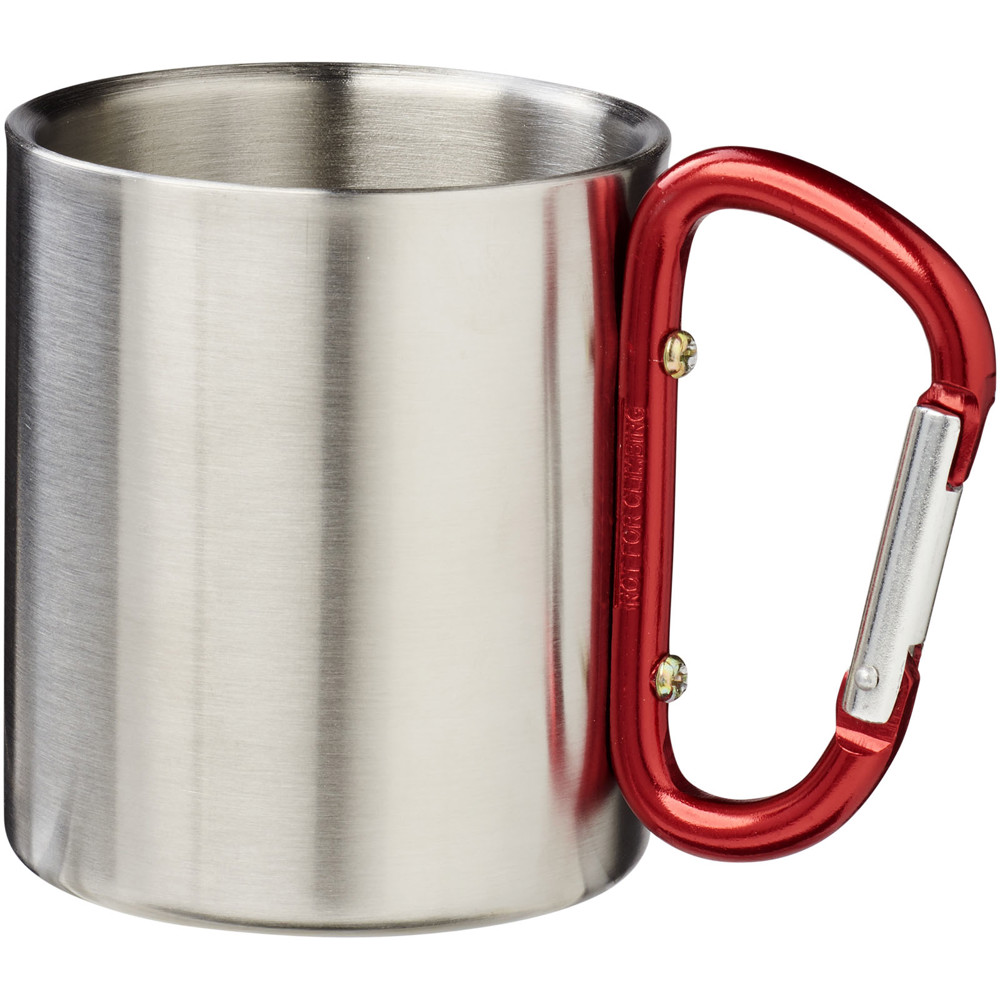 Mug isolant Alpes avec mousqueton 200ml Rouge