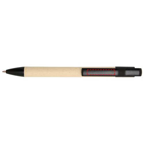 Stylo bille Liliana en papier de canne à sucre (encre bleue) Noir