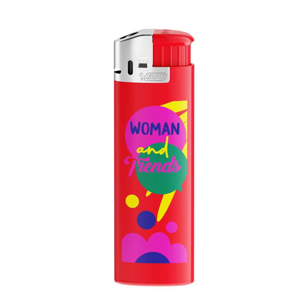 Piezo- Briquet Siebdruck BIC J38 rouge