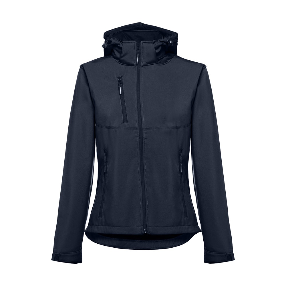 THC ZAGREB WOMEN Gürtel-Softshell-Jacke für Damen dunkelblau