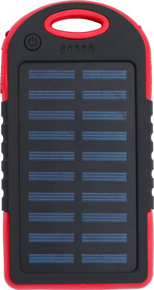 Gummierte ABS Solar-Powerbank Arin