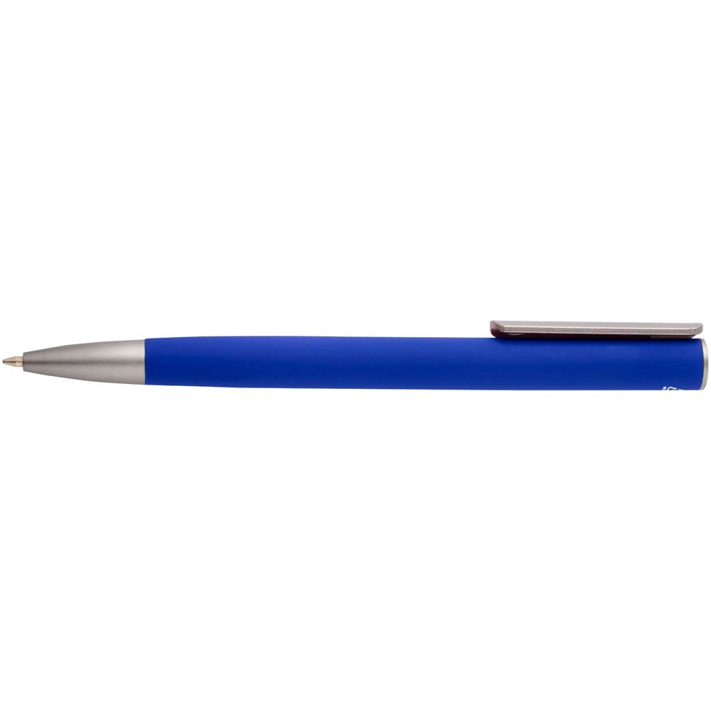 Ziguur Kugelschreiber aus recyceltem Aluminium (schwarze Mine) Blau