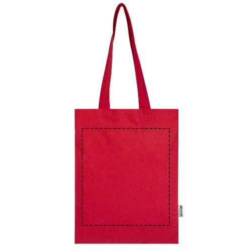 Madras Blend 140 g/m² Tragetasche aus GRS-recycelter Baumwolle 7L rot