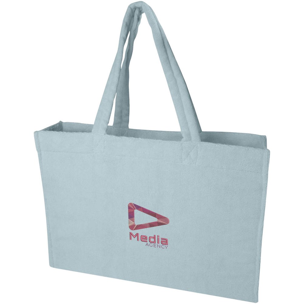 Siam GRS-recycelte Strandtragetasche aus Frottee 13 L Cloud Blue