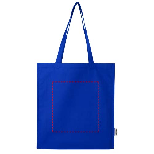 Sac shopping à soufflets Odisha bio OCS 180 g/m2 de 14 L bleu roi