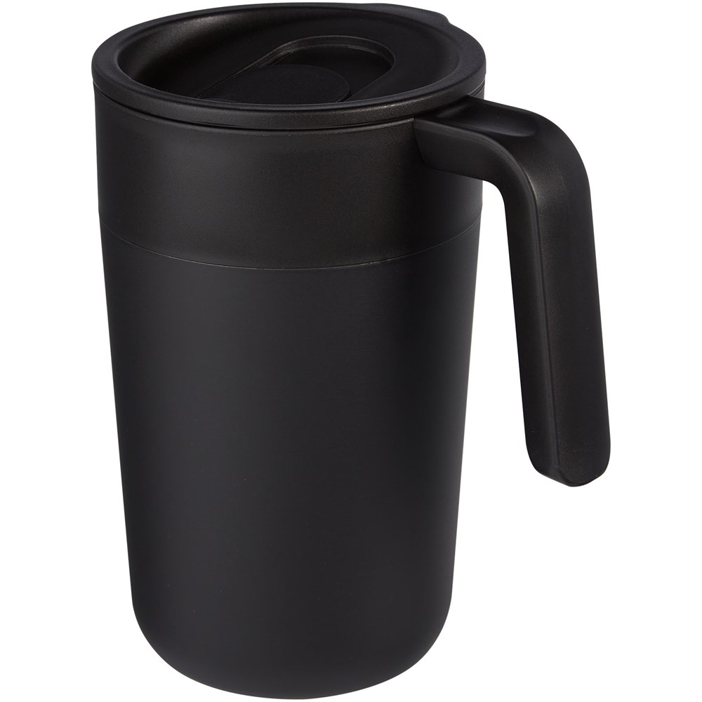 Nordia 400 ml doppelwandiger Becher aus Recyclingmaterial schwarz