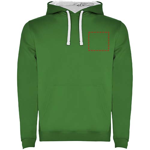 Sweat à capuche Urban pour homme Kelly Green, Blanc