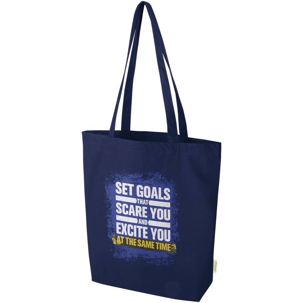 Sac shopping Odisha de 10 L bio certifié OCS 270 g/m² Marine