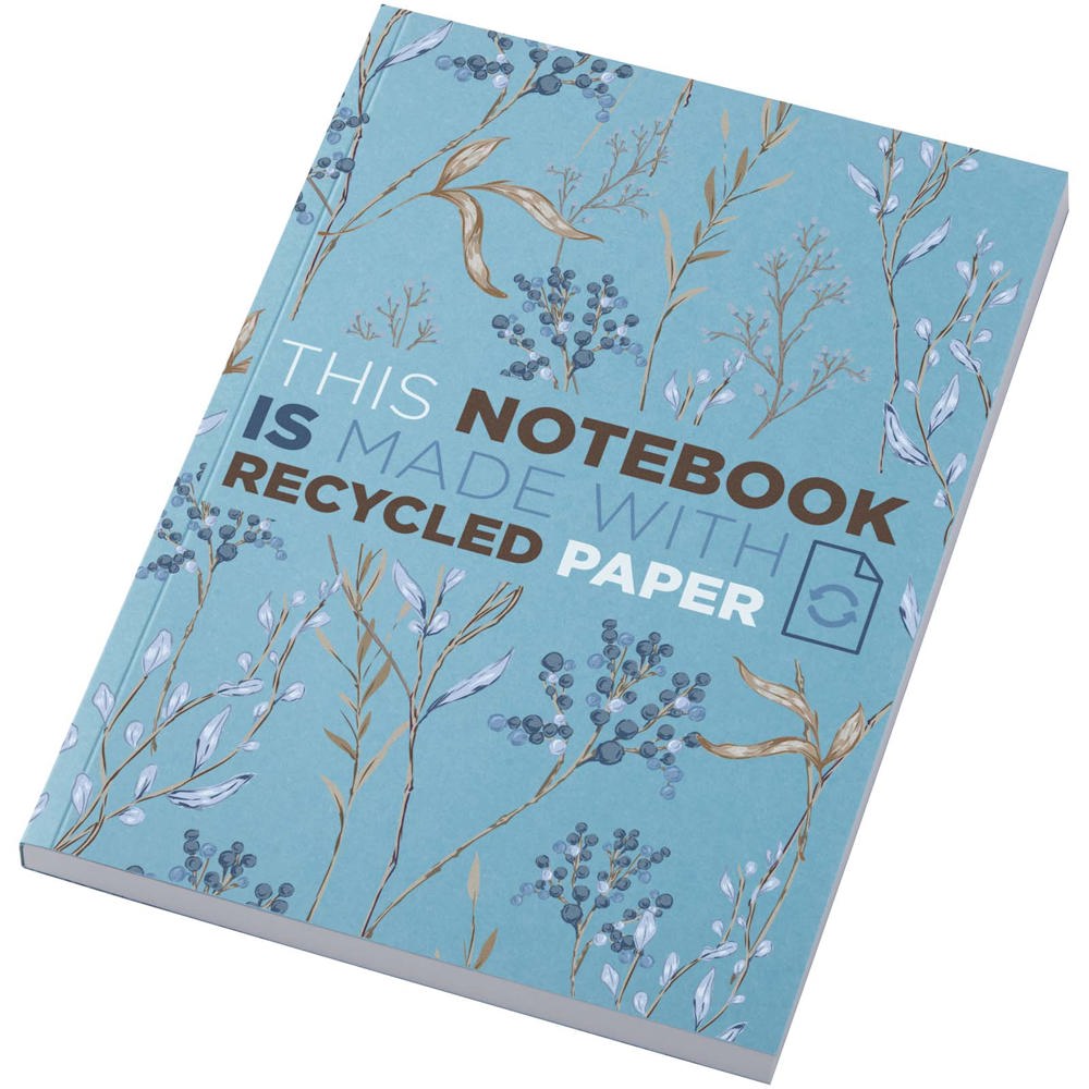 Novella Austen A5 Softcover Notizbuch aus Recyclingmaterial – 100 Blatt blau