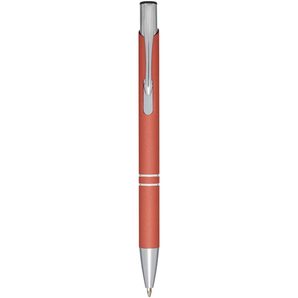Stylo bille rétractable doux au toucher Moneta (encre noire) Brick