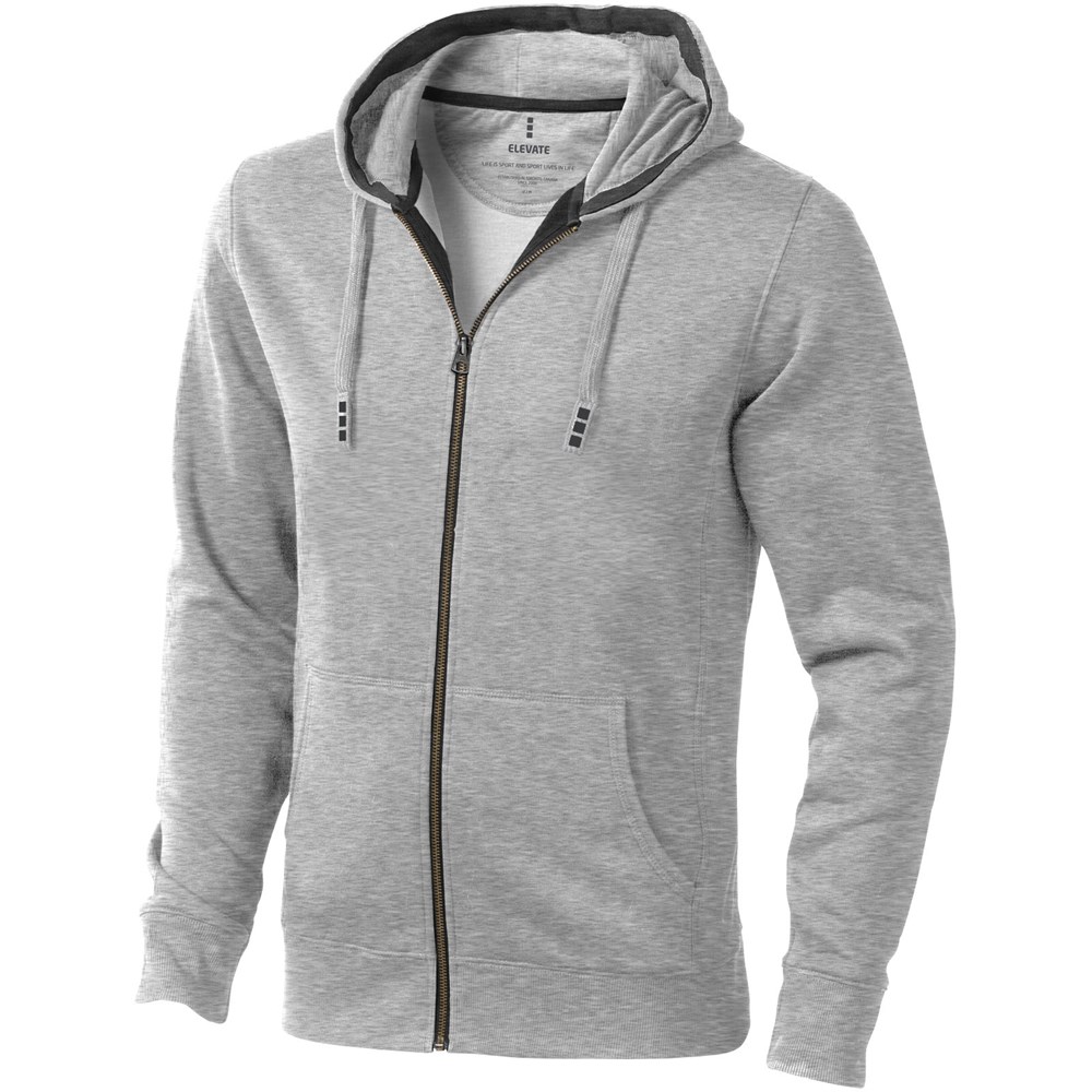 Arora Kapuzensweatjacke für Herren grau meliert