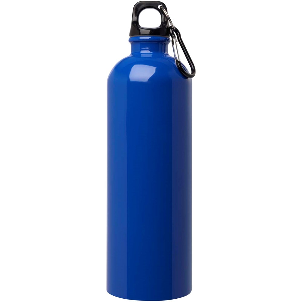 Bouteille d'eau Oregon de 750 ml simple paroi en acier recyclé certifié RCS avec mousqueton Bleu royal