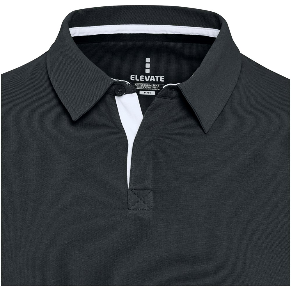 Sweatshirt de rugbyen coton organique Clyde unisexe Noir