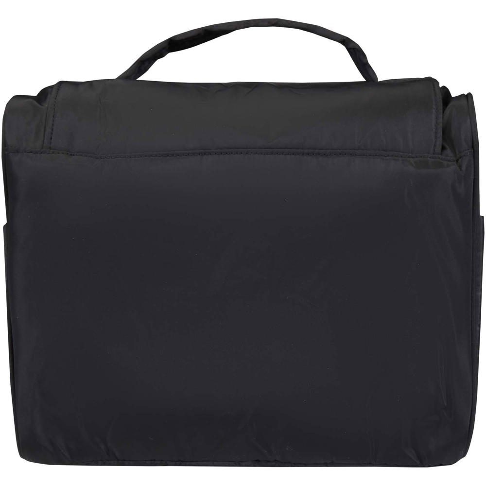 Trousse de toilette à suspendre Puffer recyclée et certifiée GRS de 8 L noir